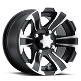 ITP SS 312 14x6 / 4x110 BP / 4+2 Offset Black w/ Machined Wheel