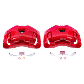 Power Stop 2008 Volvo S60 Front Red Calipers w/Brackets - Pair
