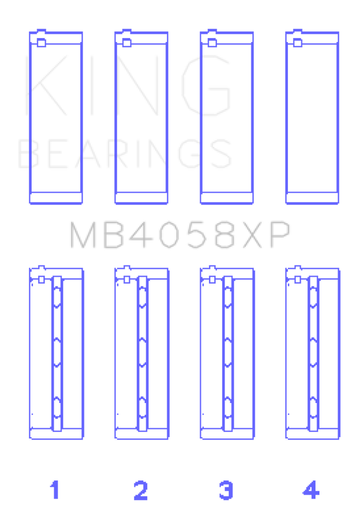 King Nissan VQ35DE Performance Main Bearing Set - Size STD
