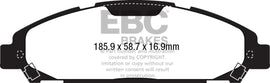 EBC 2015+ Ford Mustang 2.3T Bluestuff Front Brake Pads