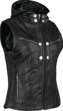 Load image into Gallery viewer, Speed and Strength Hells Belles Leather Vest Womens Black - 2XL
