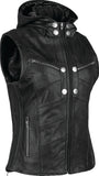 Speed and Strength Hells Belles Leather Vest Womens Black - 2XL