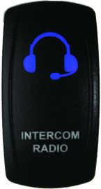 DragonFire Racing Lighted Switch Int/Rad On/Off Blue Led
