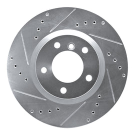 R1 95-99 BMW M3 E36 Right Front Drilled & Slotted Silver Brake Rotor
