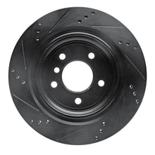 Load image into Gallery viewer, R1 95-99 BMW M3 E36 Left Rear Drilled &amp; Slotted Black Brake Rotor