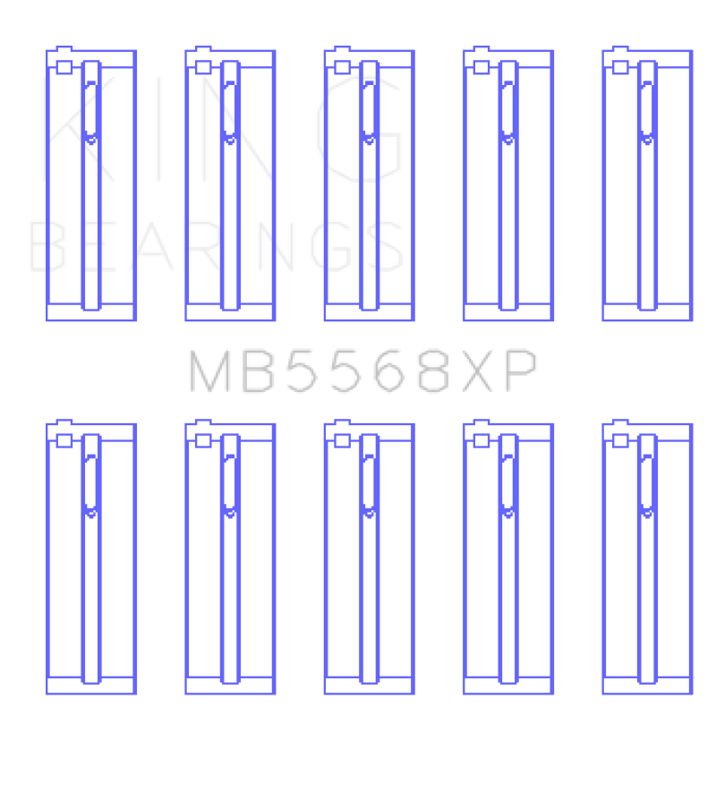 King Acura D16A1/97-01 Honda H22A4/98+ F23A Performance Main Bearing Set - Size STD