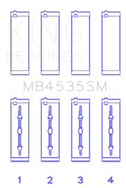 King Mercedes M276 V6 (Size STD) Main Bearing Set