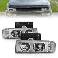 Load image into Gallery viewer, ANZO 1995-2005 Chevrolet Astro Van Crystal Headlights Chrome 1pc