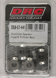 Aluminum Spacers Type 12 Titanium M6x12mm 4/Pk