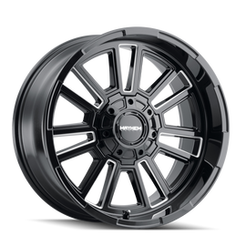 Mayhem 8115 Apollo 20x9 / 5x139.7 BP / 0mm Offset / 110mm Hub Black w/ Milled Spokes Wheel