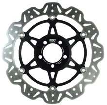 Load image into Gallery viewer, EBC 91-95 Kawasaki ZX 750 Ninja ZX-7 Front Left/Right Vee Floating Black Rotor