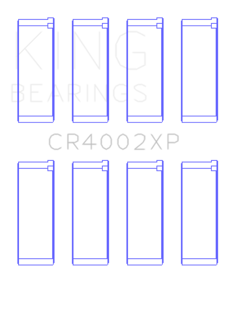 King Mazda B6/B6-T/ZM/B3/B5 Connecting Rod Bearings (Set of 4) - Size +.026mm