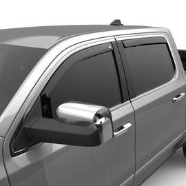 EGR 2019 Dodge Ram 1500 Crew Cab SlimLine In-Channel Window Visors Set of 4 - Dark Smoke - Mo-Moto