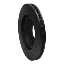 Load image into Gallery viewer, R1 01-06 BMW M3 Right Front Drilled &amp; Slotted Black Brake Rotor