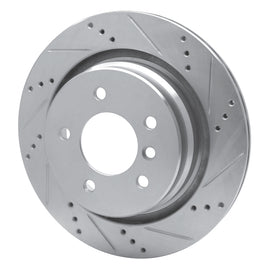R1 95-99 BMW M3 E36 Left Rear Drilled & Slotted Silver Brake Rotor