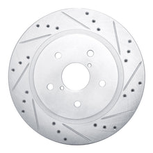 Load image into Gallery viewer, R1 2015-2025 Subaru WRX Rear Right Drilled &amp; Slotted Silver Brake Rotor