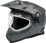 Trekker Cw Solid Helmet Dual Shld Grey Lg