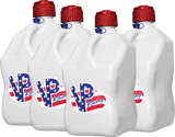 Motorsports Container 5.5 Gallon White Patriotic