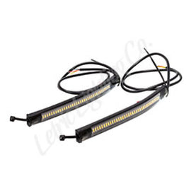 Letric Lighting Flexible White Running Amber Switchback Turn Signal Strips