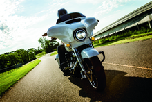 Load image into Gallery viewer, Kuryakyn LED Front Turn Signal Conversion Bullet Style Chrome Bezel Amber Lens