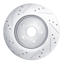 Load image into Gallery viewer, R1 2015-2025 Subaru WRX Rear Right Drilled &amp; Slotted Silver Brake Rotor