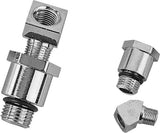 Chrome Oil Pressure Gauge Fitting Set