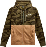 Camo Block Hoodie Military/Sand Lg