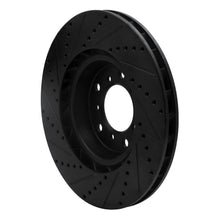 Load image into Gallery viewer, R1 01-06 BMW M3 Left Front Drilled &amp; Slotted Black Brake Rotor