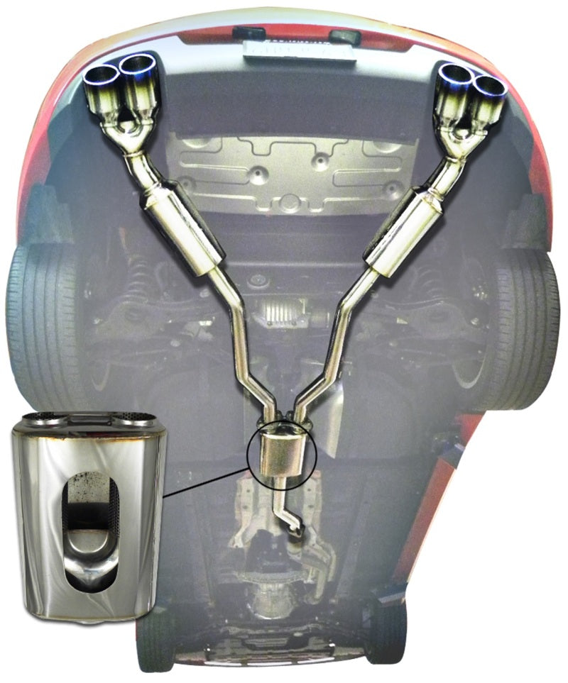 Injen 10-13 Hyundai Genesis Coupe 2.0L(t) 4cyl SS Exhaust w/ 76mm Y-Pipe Resonator/Molded SS Flanges - Mo-Moto