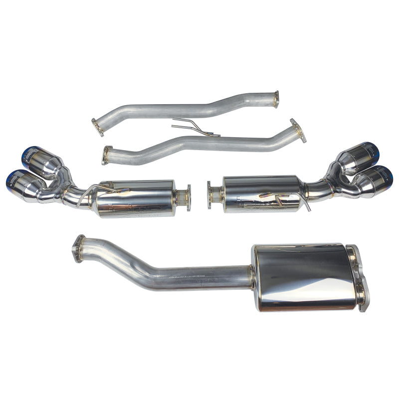 Injen 10-13 Hyundai Genesis Coupe 2.0L(t) 4cyl SS Exhaust w/ 76mm Y-Pipe Resonator/Molded SS Flanges - Mo-Moto