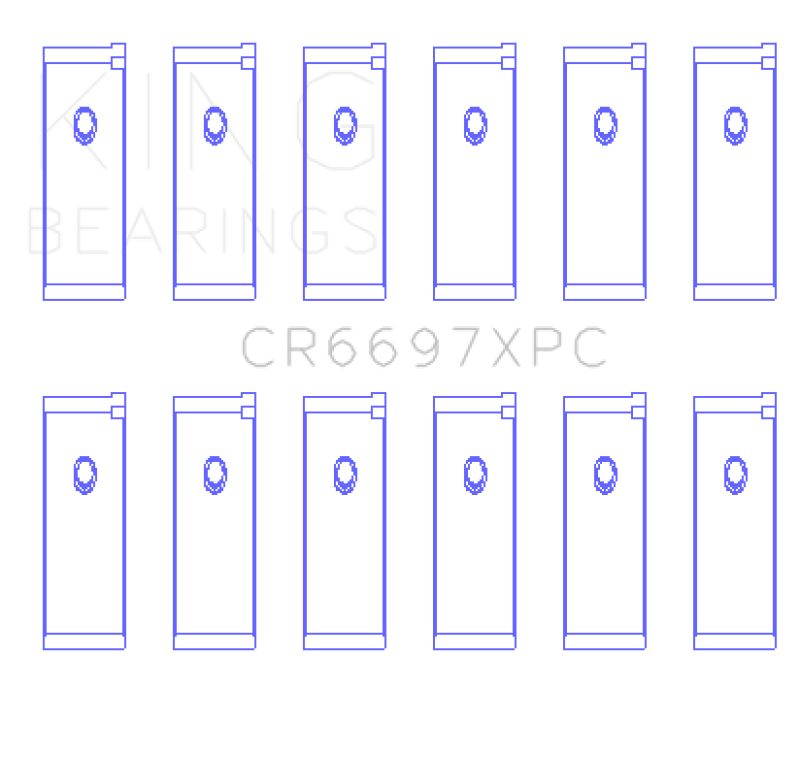 King Nissan RB25/RB26 24V Coated Performance Rod Bearing Set - Size STDX - Mo-Moto