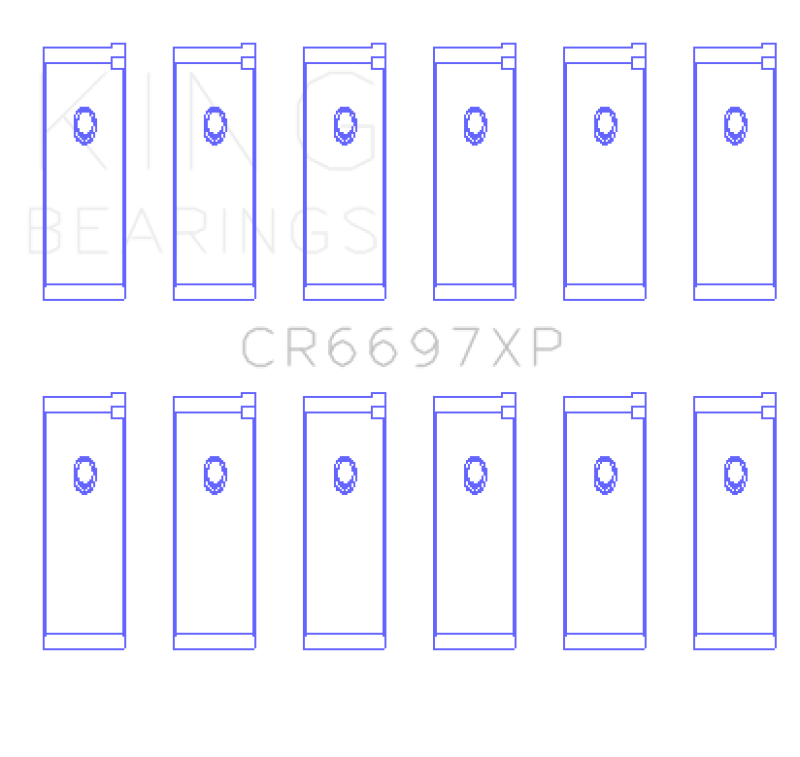 King Nissan RB25/RB26 Performance Rod Bearing Set - Size STDX - Mo-Moto