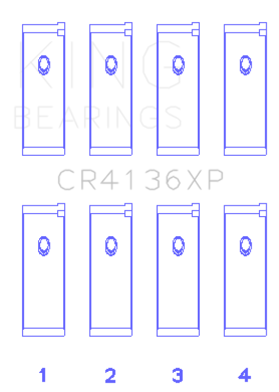 King Nissan SR20DE/DET RWD (2.0L) Performance Rod Bearing Set - Size STDX - Mo-Moto