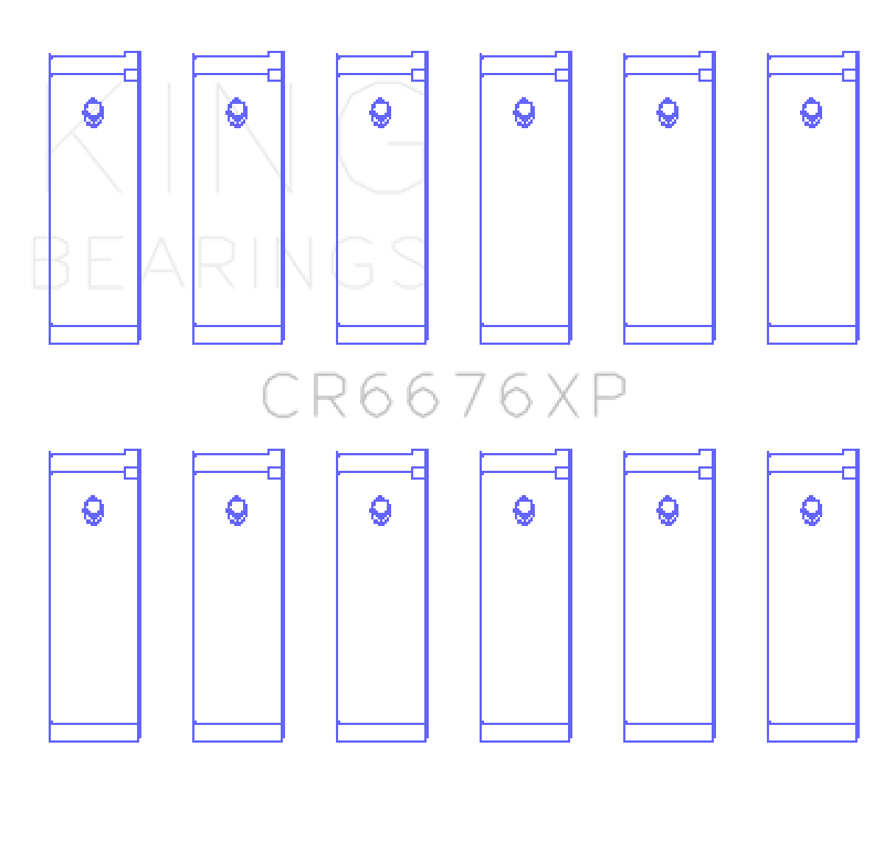 King Nissan VG30DE/VG30DETT/VG30E/VG30T Performance Rod Bearing Set - Size STDX - Mo-Moto