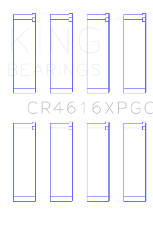 King Subaru FA20 pMaxKote Performance Rod Bearing Set - Size STDX - Mo-Moto