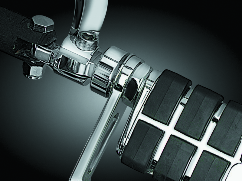 Kuryakyn 1-1/4in Stirrup Heel Rest Extenders Chrome - Mo-Moto