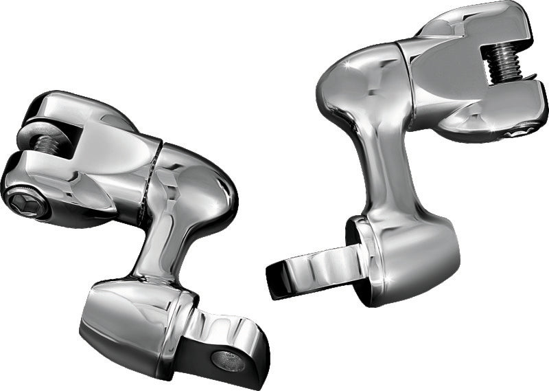 Kuryakyn 2in Adjustable Lockable Offsets With Male Mount Adapter Chrome - Mo-Moto