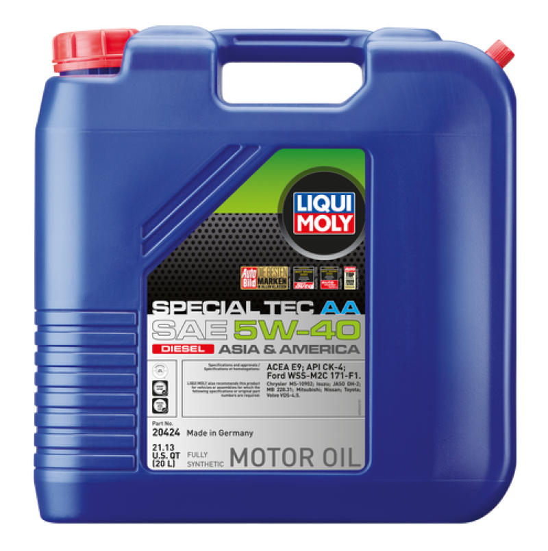 LIQUI MOLY 20L Special Tec AA Motor Oil SAE 5W40 Diesel - Mo-Moto
