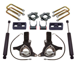 MaxTrac 16-18 GM C1500 2WD w/Stamped Steel. Susp. 7in/4in MaxPro Spindle Lift Kit w/MaxTrac Shocks - Mo-Moto