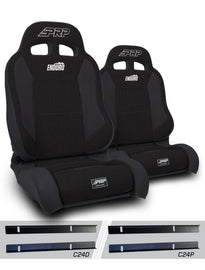 PRP 03-06 Jeep Wrangler TJ Enduro Elite Suspension Seat - Trek Edition - Black (Pair) - Mo-Moto