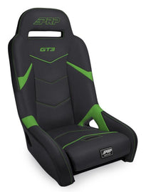 PRP GT3 Suspension Seat - Black/Green - Mo-Moto