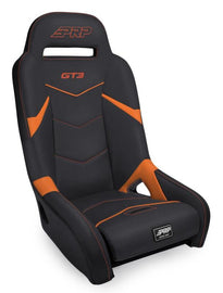 PRP GT3 Suspension Seat - Black/Orange - Mo-Moto
