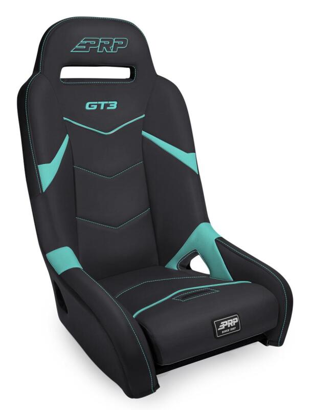 PRP GT3 Suspension Seat - Black/Teal - Mo-Moto