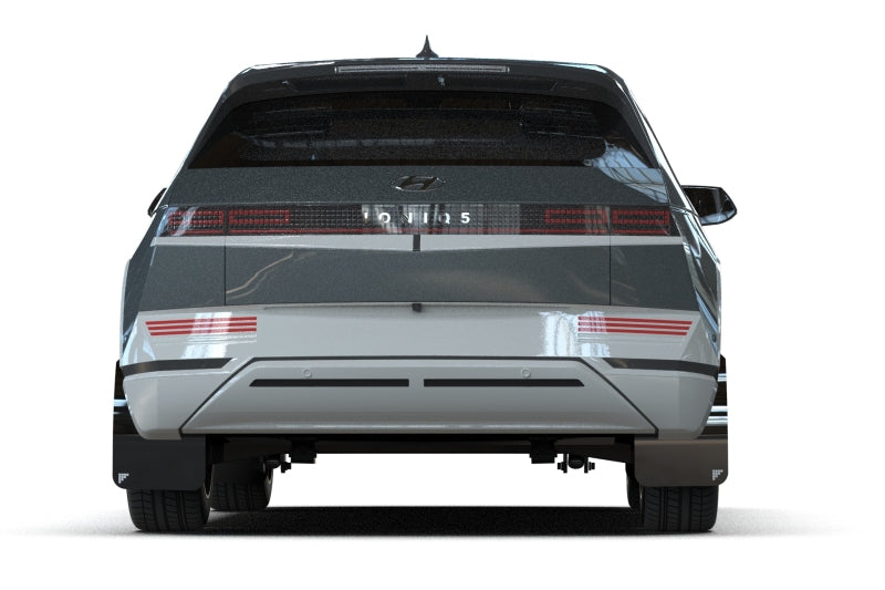Rally Armor 2025 Hyundai Ioniq 5 PE Black UR Mud Flap w/Silver Battery Logo - Mo-Moto