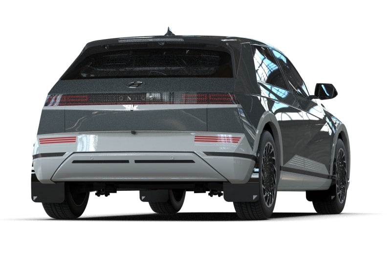 Rally Armor 2025 Hyundai Ioniq 5 PE Black UR Mud Flap w/Silver Battery Logo - Mo-Moto