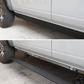 RealTruck 19-24 Ram 1500 Crew Cab 4dr VoltStep Electric Running Board Kit (No Drill) - Tex. Blk - Mo-Moto