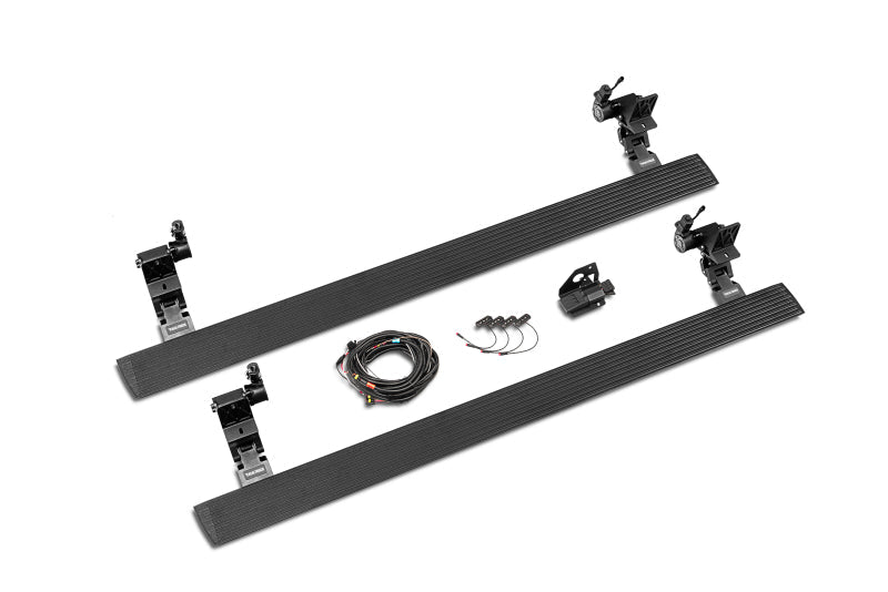 RealTruck 19-24 Ram 1500 Crew Cab 4dr VoltStep Electric Running Board Kit (No Drill) - Tex. Blk - Mo-Moto