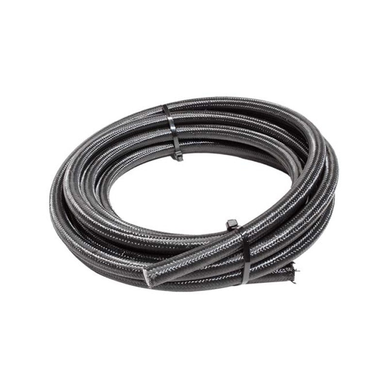 Snow 8AN Braided Stainless PTFE Hose - 15ft (Black) - Mo-Moto