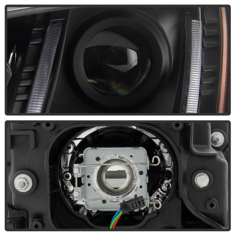 Spyder 08-15 Audi TT (HID Model Only) Projector Headlights - Sequential Signal - Black - Mo-Moto