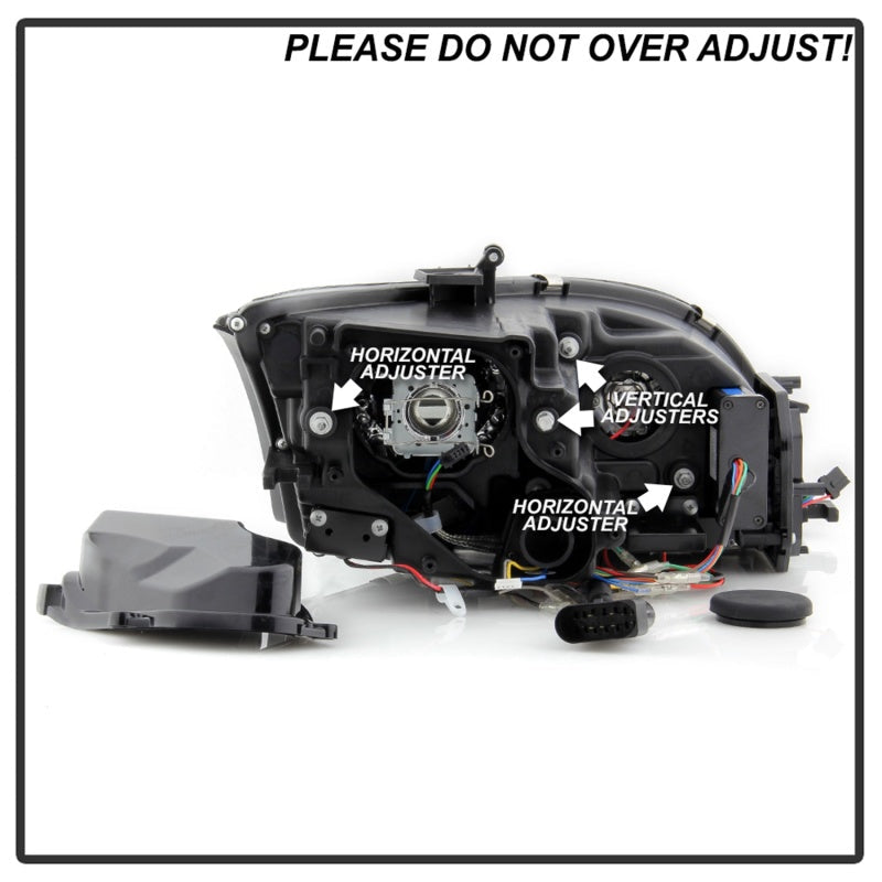 Spyder 08-15 Audi TT (HID Model Only) Projector Headlights - Sequential Signal - Black - Mo-Moto